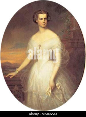 . Inglese: Ritratto di Elisabetta di Baviera, Imperatrice d'Austria (1837-1898) . 1854. Eliza Turck04 Foto Stock