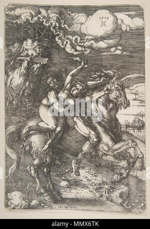 Albrecht Dürer - Rapimento di Proserpina su un unicorno - Metropolitan 19.73.81 Foto Stock