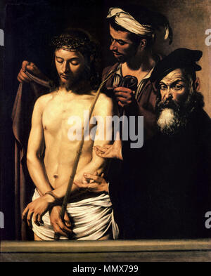 Ecce Homo. circa 1605. Ecce Homo-Caravaggio (c. 1605) Foto Stock