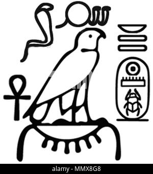 42.1263 Anonimo (egiziano). "Placca con il cartiglio di Thutmosis III (1479-1425 a.C.),' 1479-1425 A.C. di beige chiaro in steatite con verde-blu smalto. Walters Art Museum (42.1263): Museo acquisto, 1942. - Egiziano placca con il cartiglio di Thutmosis III (1479-1425 a.C.) - Walters 421263 - impressione dettaglio Foto Stock