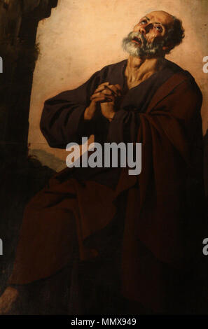 . Español: El arrepentimiento de San Pedro tras haber negado a Cristo, en el retablo de la capilla de San Pedro de la Catedral de Sevilla, (España). . 8 novembre 2015. Francisco de Zurbarán (1598-1664) Descrizione pittore spagnolo Data di nascita e morte 7 Novembre 1598 27 agosto 1664 Luogo di nascita e morte di Fuente de Cantos (Estremadura). Madrid la posizione di lavoro di Siviglia, Llerena, Madrid competente controllo : Q209615 VIAF:?ISNI 51713298:?0000 0000 10.600 9396 ULAN:?500001984 LCCN:?n50015926 NLA:?35628170 WorldCat El arrepentimiento de San Pedro, en el retablo de la capilla de San Pedro (Cato Foto Stock