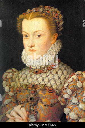 Elisabetta d'Austria, regina di Francia, figlia del Sacro Romano Imperatore Massimiliano II. di Austria e infanta Maria di Spagna, moglie del re Carlo Charles IX. della Francia. circa 1571. Elisabetta d'Austria Francia1 Foto Stock