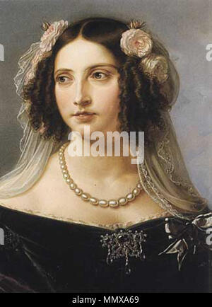 . Inglese: Elisabeth Ludovika di Baviera (1801-1873), regina di Prussia . Xix secolo. ElisabethVonBayernUndPreusz Foto Stock