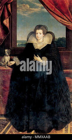 . Inglese: Elisabetta di Francia (1602-1644) . prima del 1622. Elisabetta di Francia da Frans Pourbus (Prado) Foto Stock