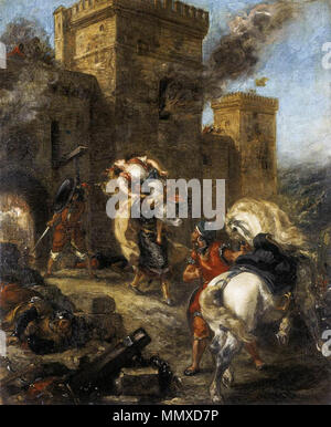 Eugène Delacroix - il rapimento di Rebecca - WGA6226 Foto Stock