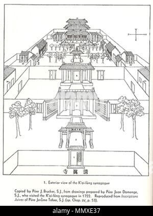 . Inglese: Esterno della sinagoga Kaifeng . 1723. Esterno sconosciuto di Kaifeng sinagoga Foto Stock