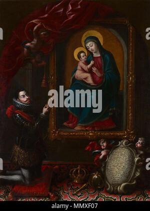 Felipe III rezando ante Nuestra Señora del Consuelo (Convento de Los Padres Capuchinos de El Pardo) Foto Stock