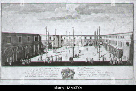 . Italiano: Piazza di Santa Barbara duranti la Fiera di Mantova Fiera di Mantova Foto Stock