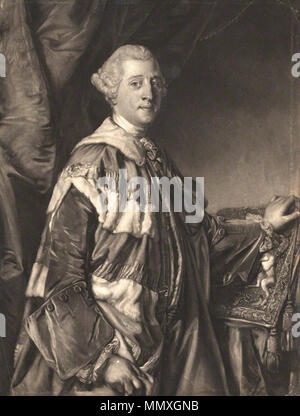 Granville Leveson-Gower, primo marchese di Stafford. 1765 (1763). Fisher dopo Reynolds - Granville Leveson-Gower, primo marchese di Stafford Foto Stock