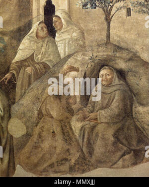 Conferma della Regola Carmelitana (dettaglio). circa 1432. Fra Filippo Lippi - Conferma della Regola Carmelitana (dettaglio) - WGA13168 Foto Stock