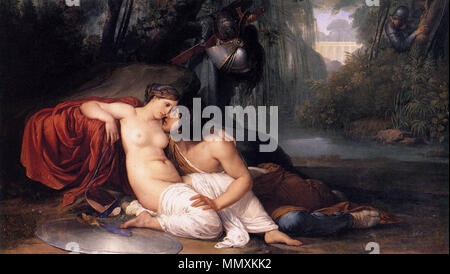 Rinaldo e Armida. Tra il 1812 e il 1813. Francesco Hayez - Rinaldo e Armida - WGA11209 Foto Stock