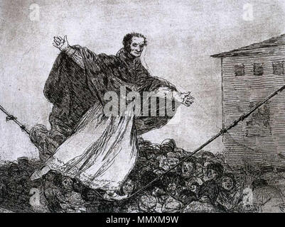 Inglese: può la rottura della fune . tra 1815 e 1820. Francisco de Goya y Lucientes - Maggio la corda break - WGA10136 Foto Stock