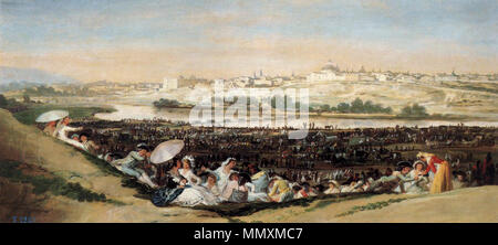 Il Prato di San Isidro il giorno della sua festa. 1788. Francisco de Goya y Lucientes - Il Prato di San Isidro il giorno della sua festa - WGA10001 Foto Stock