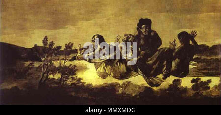 . Pittore spagnolo, printmaker, litografo, incisore ed incisore Francisco de Goya i destini (Atropo) Foto Stock