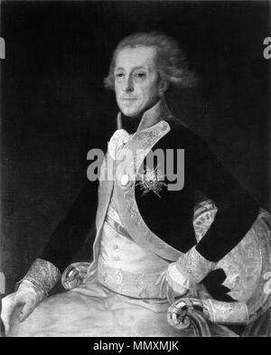 37.283 copia dopo Francisco José de Goya y Lucientes. "Ritratto del generale Ricardos,' del XVIII secolo. olio su tela. Walters Art Museum (37.283): acquistato da Henry Walters. Francisco José de Goya y Lucientes - Ritratto di El General Ricardos - Walters 37283 Foto Stock