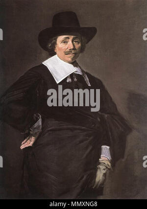 Ritratto di un uomo in piedi Titolo alternativo(s): olandese un gentiluomo.[1]. Tra il 1643 e il 1645. Frans Hals 104 versione WGA Foto Stock