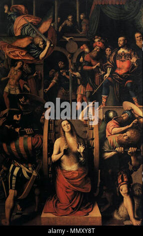 Il Martirio di Santa Caterina di Alessandria. Prima metà del XVI secolo. Gaudenzio Ferrari - Il Martirio di Santa Caterina di Alessandria - WGA7813 Foto Stock