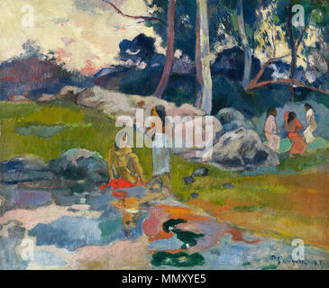 Gauguin Femmes au bord de la rivière Foto Stock