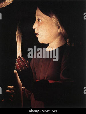 Cristo nella bottega del falegname (dettaglio). 1645. Georges de La Tour - Cristo nella bottega del falegname (dettaglio) - WGA12347 Foto Stock