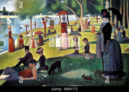 Georges Seurat - Onu dimanche après-midi à l'Île de la Grande Jatte Foto Stock