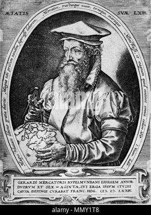 Gerardus Mercator (1512-1594). 1574. Gerhard Mercator Foto Stock