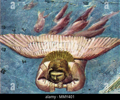 Inglese: scene della vita di Cristo: 20. Lamento (dettaglio) . tra 1304 e 1306. Giotto di Bondone - Scene della vita di Cristo - 20. Lamento (dettaglio) - WGA09247 Foto Stock