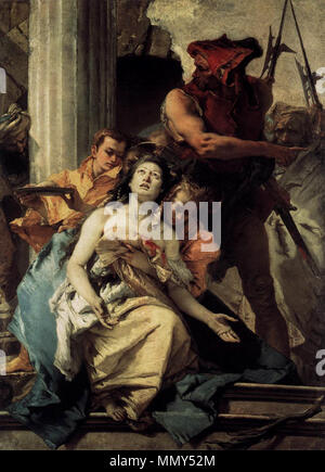 Italiano: il martirio di sant'Agata il martirio di sant Agata Deutsch: Martyrium der Hl. Agathe . circa 1756. Giovanni Battista Tiepolo - Il martirio di sant Agata - WGA22352 Foto Stock