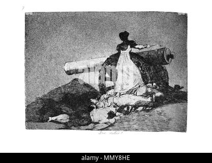 . Los Desatres de la guerra è un set di 80 acquatinta stampe creato da Francisco Goya in 1810s. La piastra 7: Que valor! (Quanto coraggio!) . 1810s. Francisco Goya (1746-1828) nomi alternativi Francisco Goya Lucientes, Francisco de Goya y Lucientes, Francisco José Goya Lucientes Descrizione pittore spagnolo, printmaker, litografo, incisore ed incisore Data di nascita e morte 30 Marzo 1746 16 aprile 1828 Luogo di nascita e morte Fuendetodos Bordeaux posizione Lavoro Madrid, Saragozza, Bordeaux competente controllo : Q5432 VIAF:?ISNI 54343141:?0000 0001 2280 1608 ULAN:?500118936 LCCN:?n79003363 N Foto Stock