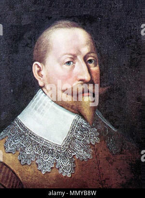 . Inglese: Re Gustavo II Adolfo di Svezia . circa 1630. Ignoto del XVII secolo artista Gustav II Adolf di Svezia c 1630 Foto Stock