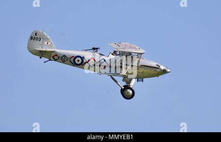 La suola navigabilità superstite Hawker Demon formano la Shuttleworth Collection Foto Stock