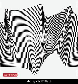 Composizione di curva hanno un senso di prospettiva dello sfondo. Illustrazione Vettoriale
