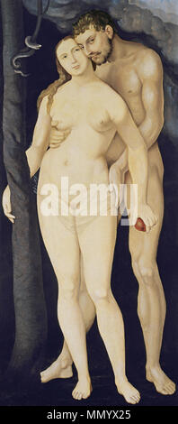 Adamo ed Eva. 1531. Hans Baldung Grien - Adam und Eva (Museo Thyssen-Bornemisza) Foto Stock