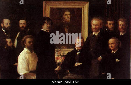 . Inglese: Henri Fantin-Latour arte Henri Fantin-Latour omaggio a Delacroix Foto Stock