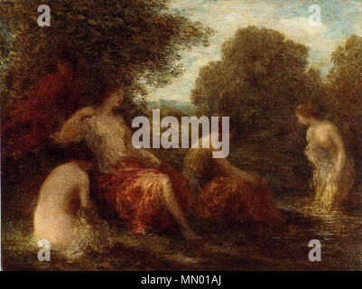 . Inglese: Henri Fantin-Latour arte Henri Fantin-Latour Diana e la sua Ancelle Foto Stock