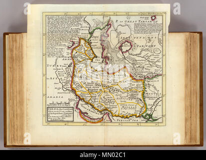 . Inglese: Persia, il Mar Caspio fatto da voi lo zar e parte di Tartary indipendente. Da (vuoto) con il suo tratto da Astracan a Gilan in Persia. Al di sopra di 2.700 Eng. miglia. Da H. Moll geografo. (Stampati e venduti da T. Bowles voi successivo capitolo House di San Paolo Chiesa cantiere, & I. Bowles a voi cavallo nero in Cornhill, 1736?). . Circa 1736. Herman Moll (-1732) nomi alternativi Moll, Hermann Descrizione British cartografo, incisore ed editore Data di nascita e morte circa 1654 22 Settembre 1732 Luogo di nascita e morte di Londra sconosciuto luogo di lavoro London Authority control : Q1610319 VIA Foto Stock