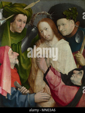 Cristo coronato di spine. Tra il 1479 e il 1516. Hieronymus Bosch - Cristo deriso (l'incoronazione di spine) - Google Art Project Foto Stock