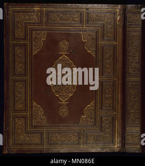 W.563.binding anonimo (islamica). "Vincolante dal Corano,' IX secolo AH/annuncio del XV secolo. marrone con fregi dorati del Marocco con filigrana. Walters Art Museum (W.563.legame): acquistato da Henry Walters. Indian - vincolante dal Corano - Walters W563rilegatura - Basso Foto Stock