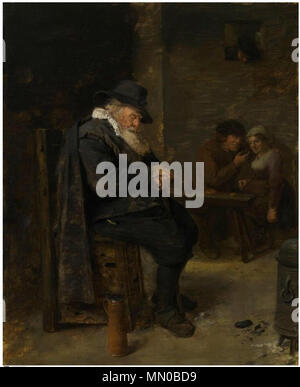 Il vecchio uomo in una taverna. Tra il 1620 e il 1638. Adriaen Brouwer - vecchio in una taverna Foto Stock