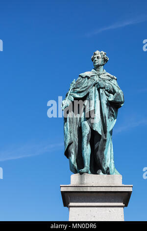 Statua di bronzo del re George IV da Sir Francis Chantrey Leggatt svelata 26 novembre 1831 che commemora la sua visita a Edimburgo nel 1822. Foto Stock