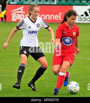 Rhyl, Regno Unito Rhyl Ladies prendere a Abergavenny Ladies Welsh Premier leauge, credito Ian Fairbrother/ Alamy Foto Stock