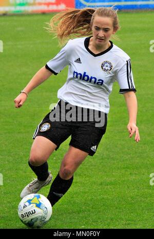 Rhyl, Regno Unito Rhyl Ladies prendere a Abergavenny Ladies Welsh Premier leauge, credito Ian Fairbrother/ Alamy Foto Stock