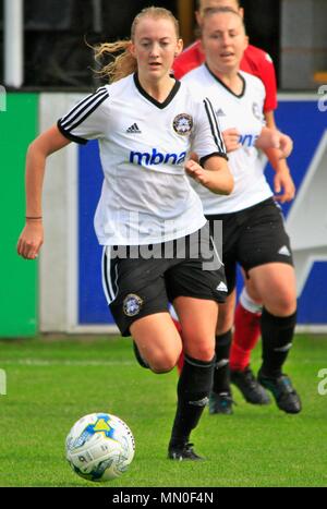 Rhyl, Regno Unito Rhyl Ladies prendere a Abergavenny Ladies Welsh Premier leauge, credito Ian Fairbrother/ Alamy Foto Stock