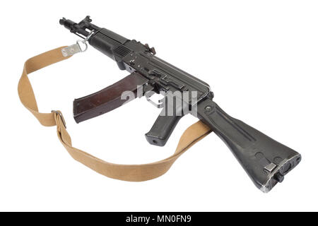 Il russo kalashnikov AK fucile da assalto su bianco Foto Stock