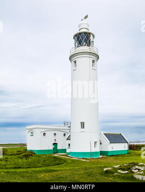 Hurst Point Lighthouse è situato a Hurst punto nella contea inglese di Hampshire, e guide navi attraverso il western si avvicina alla Solent. Foto Stock