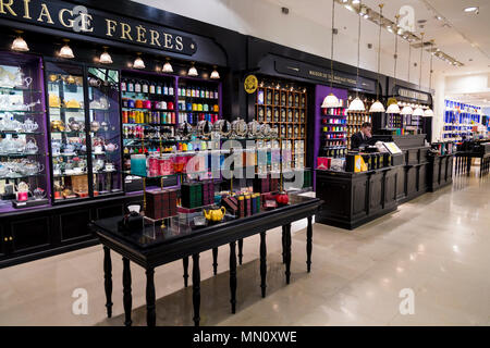 Il francese tè Mariage Frères shop all'interno di Selfridges, London, Regno Unito Foto Stock