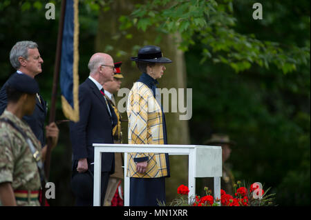 94ma Convention Annuale parata & Servizio della cavalleria combinato di vecchi compagni Association presso il Memoriale di cavalleria adiacente al palco per spettacoli in Hyde Park, Londra. Foto Stock