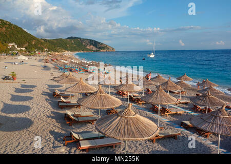 Spiaggia di Dhermi, Albania Foto Stock
