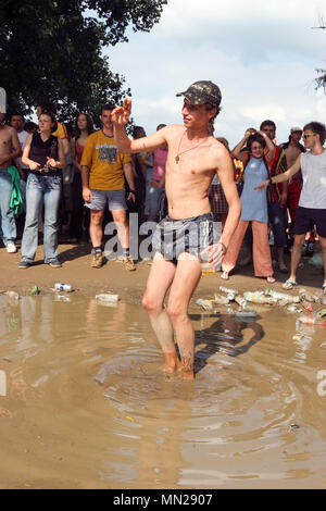 Arena di danza nel campeggio a exit festival 2005, Novi-Sad Serbia. Foto Stock