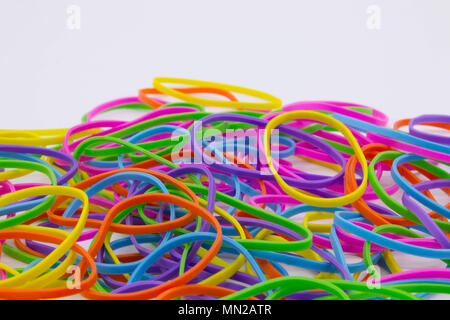 Elastici Elastici Colorati Neon Fotografia Stock - Immagine di