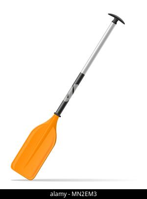 Pagaia per kayak o canoa illustrazione vettoriale isolati su sfondo bianco Illustrazione Vettoriale